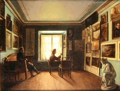 Das Atelier des Malers, ca. 1820 von Nikita Zaytsev